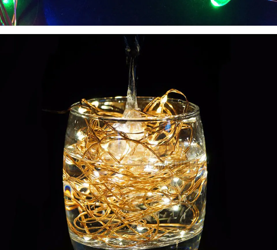 button battery powered cooper wire led string light strip decoration christmas wedding party (18)