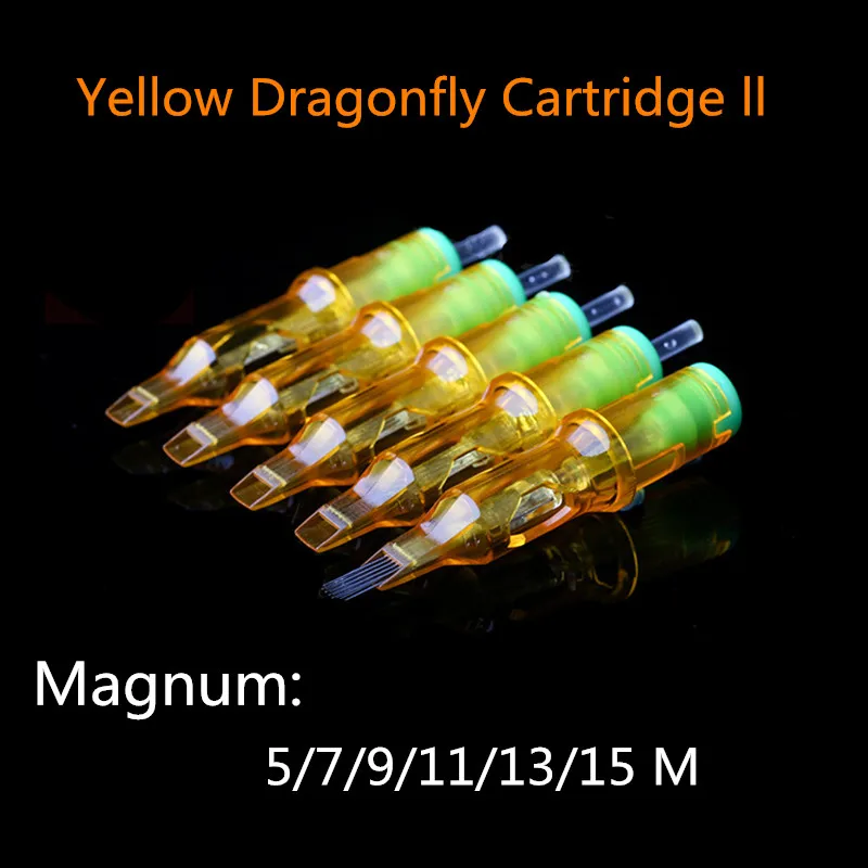 

Box Of 20PCS Sterilized Yellow Semi-Permanent Makeup Tattoo Cartridge Needle Supply Magnum 5/7/9/11/13/15M