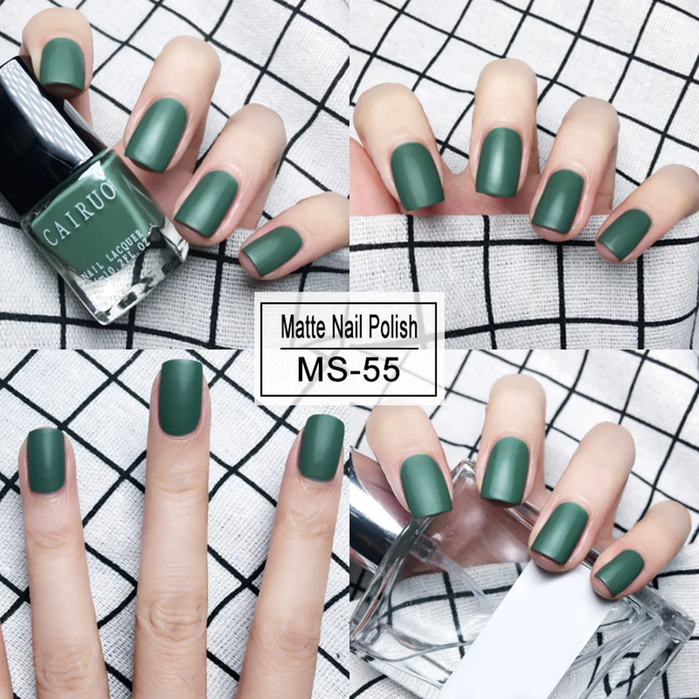 

6ml Matte Nail Polish Pure Color Blue Green Black Nail Art Varnish Polish Lacqure Nail Art Varnish for Nail Decorations TSLM1