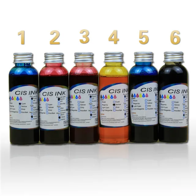 Best Price Free shipping 6 Colors 100ML Universal Edible Ink For Desktop Coffee Printer Food factory cake house DIY cake food coloring