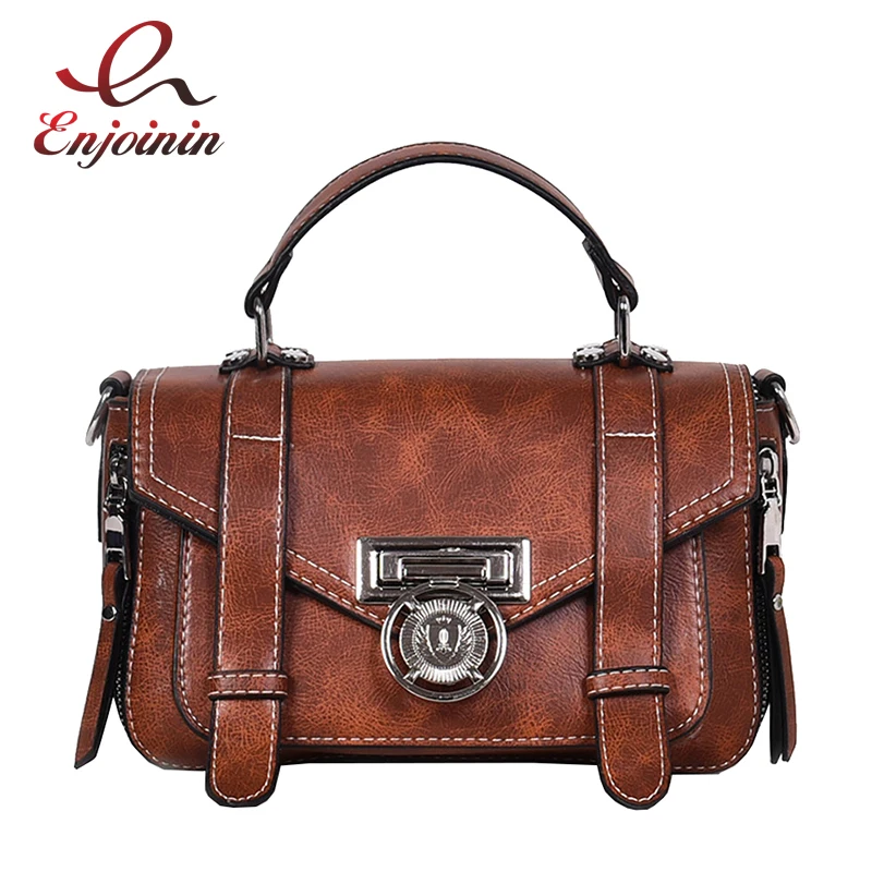 

Good Quality Fashion Pu Leather Vintage Buckle Casual Ladies Handbag Shoulder Bag Crossbody Messenger Bag For Women Bolsa Totes