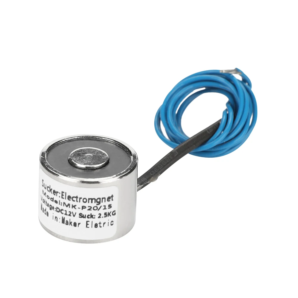 

Fast Arrival 20/15 Holding Electric Magnet Lifting 2.5KG/25N DC 6V 12V 24V Electric Lifting ElectroMagnet Strong License Plate