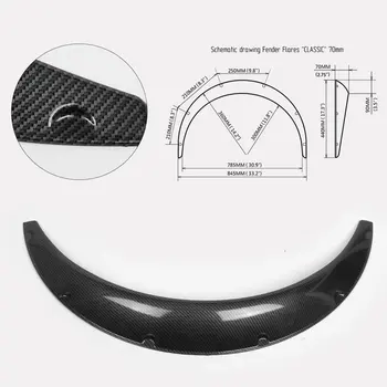 

4 Pcs Car Fender Arch Wheel Eyebrow Protect Mudguards Sticker Universal Arch Trim Strip OT197