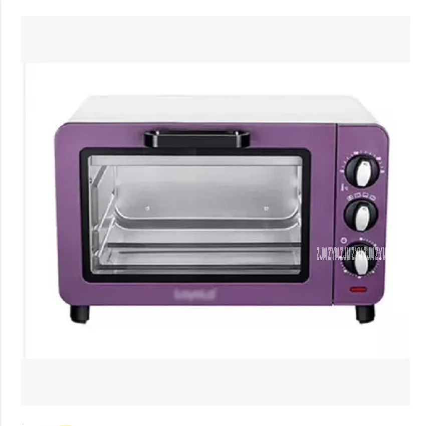 LO-15L 15л мини-печь, мини-печь, многофункциональная электрическая духовка 220 В/50 Гц 1200 Вт 100-230 градусов, фиолетовый корпус из нержавеющей стали