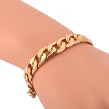 6 мм/10 мм Панк звеньевая цепочка браслет для женщин и мужчин хип-хоп позолоченный серебряный браслет модный браслет ювелирный подарок