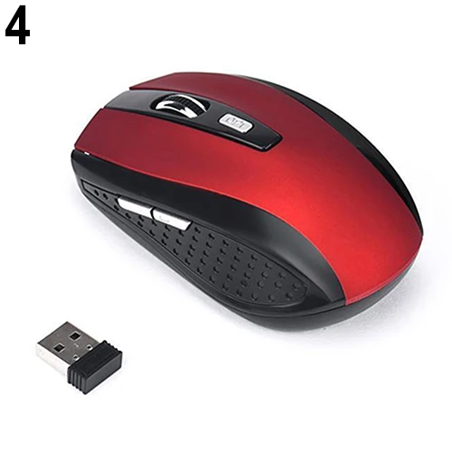 2.4GHz Wireless Mouse Portable Optical 6 Buttons 1200 DPI Mice For Computer PC Laptop Gamer Ergonomic Mouse - Цвет: Red 7500