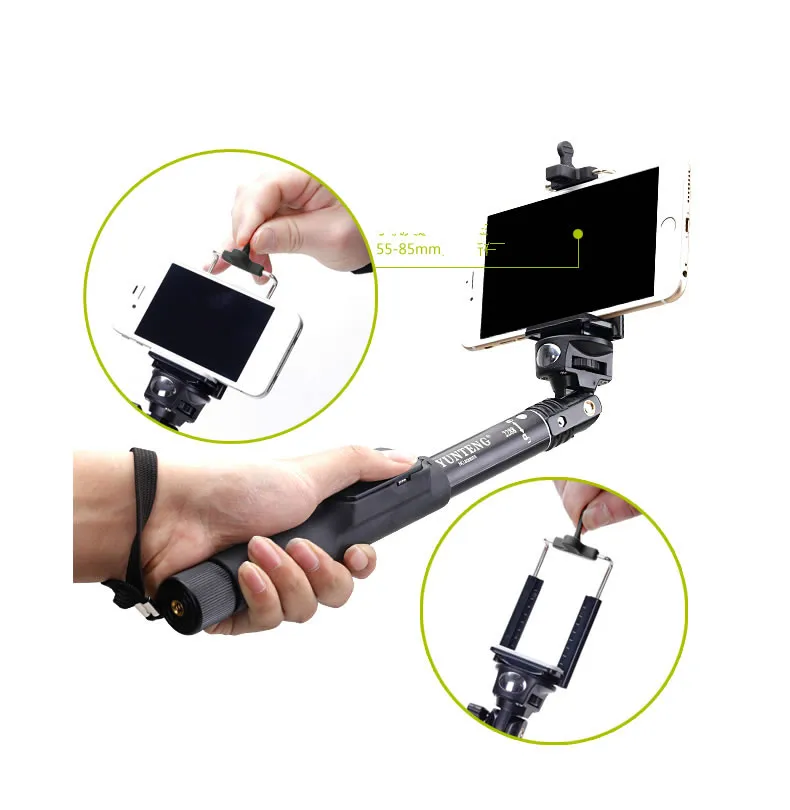 YUNTENG YT-2288 Выдвижная селфи палка монопод с Bluetooth для удаленной съемки для iPhone 5 6 6 S samsung GoPro Sony DSLR камер