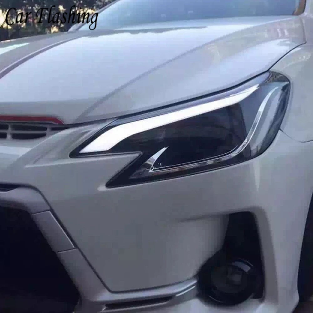 

Car Styling for Toyota Reiz led headlights 2013 2014 2015 2016 new Mark X LED Head Lamp signal drl H7 hid Bi-Xenon Lens low beam