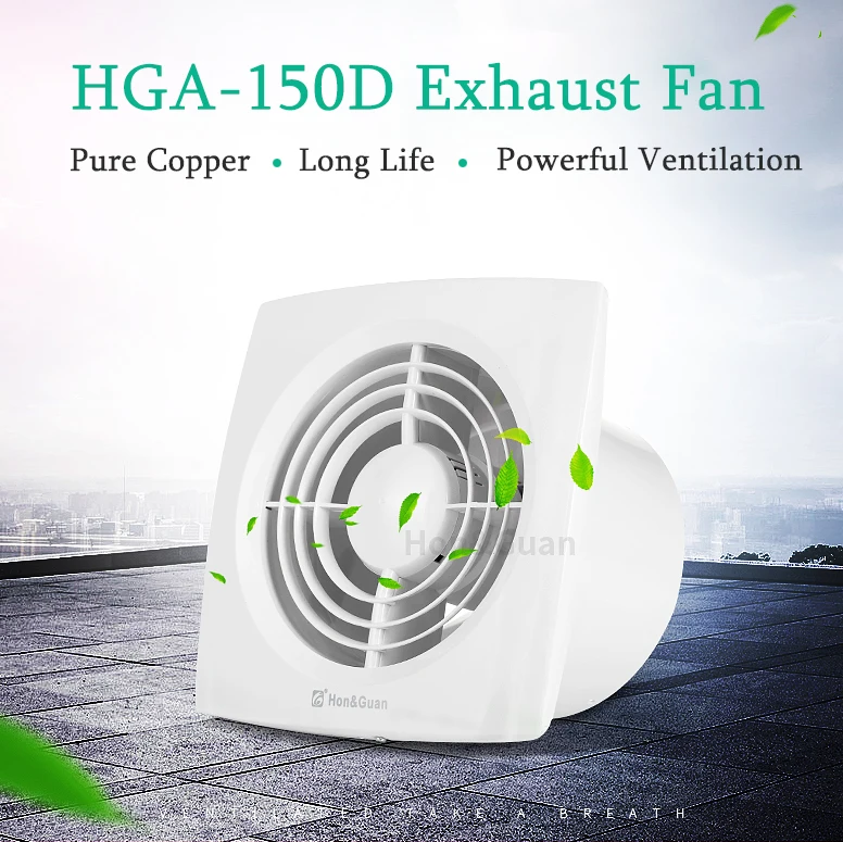 

Hon&Guan 6' 150mm HGA-150D HGA 150D Ceiling and Wall mounted Ultra Thin Silence Ventilation Fans 110V Exhaust Fan for Bathroom