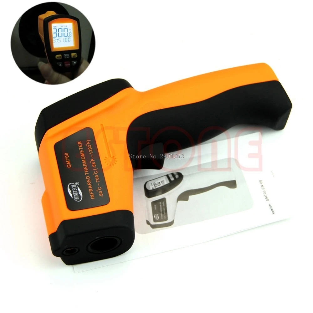 

Nice Gifts GM700 Non-Contact LCD IR Laser Digital Infrared Thermometer Temperature Gun -B119