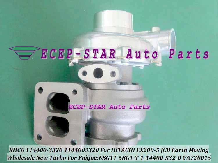 RHC6 114400-3320 1144003320 1-14400-3320 VA720015 Turbocharger Turbo For HITACHI EX200-5 For JCB Earth Moving 6BG1T Engine (2)