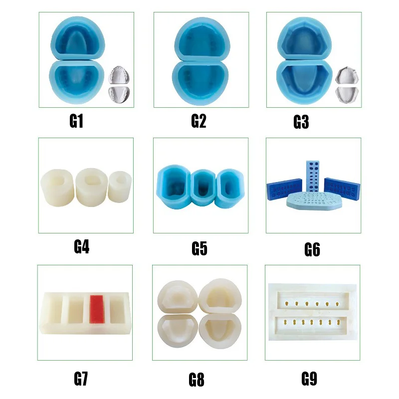 Зубная резиновая форма для стандартных edentubly зубов 4 и 6 раз одиночные Permnent зубы пластырь резиновая форма