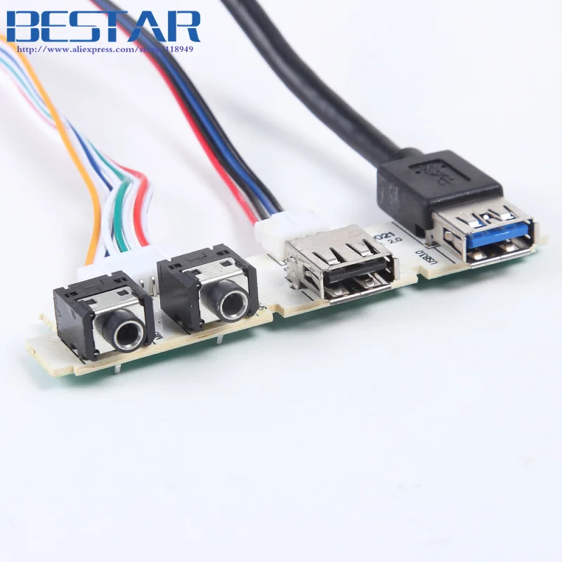 PC чехол для компьютера Передняя панель PCB USB 3 0 + 2 Jack аудио MIC SPK группа материнская