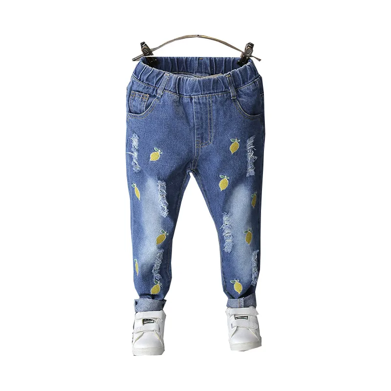 2016 Fashion Autumn Toddler Girl Jeans Korean Style Embroidery Baby