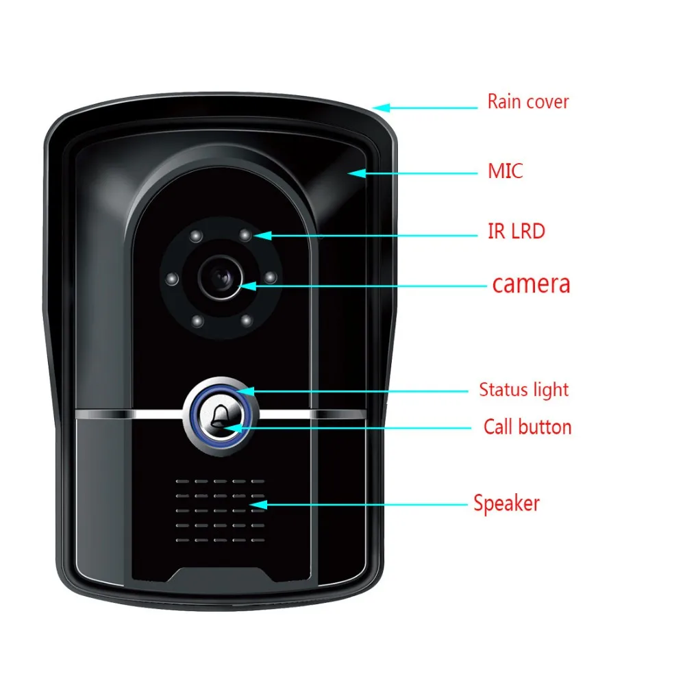 Yobang безопасности 7 "Мониторы 700TVL дождевик Камера для домашнего отеля ИК Ночное видение видео-телефон двери с 4ch- мониторы Функция