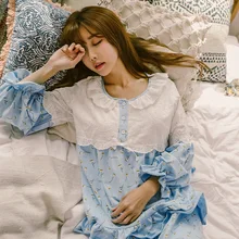 Пижамный комплект весенний женский домашний Удобный милый кружевной воротник в виде бабочки с круглым вырезом пижамный комплект сексуальный полый длинный рукав плиссированный