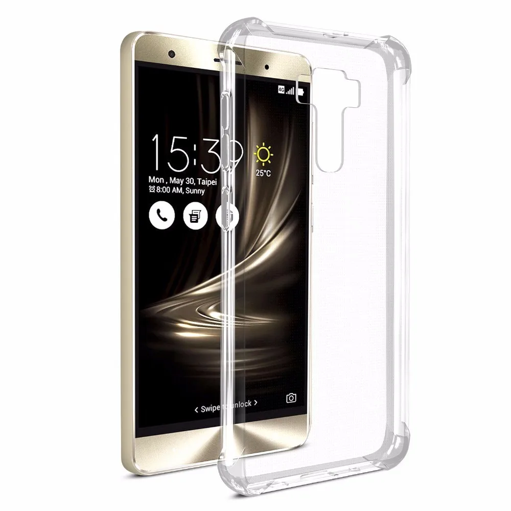 

Phone Case ZenFone 3 Deluxe Case Soft Cover Silicone Case For Asus ZenFone 3 Deluxe ZS570KL Airbag Clear Protective Cover Case