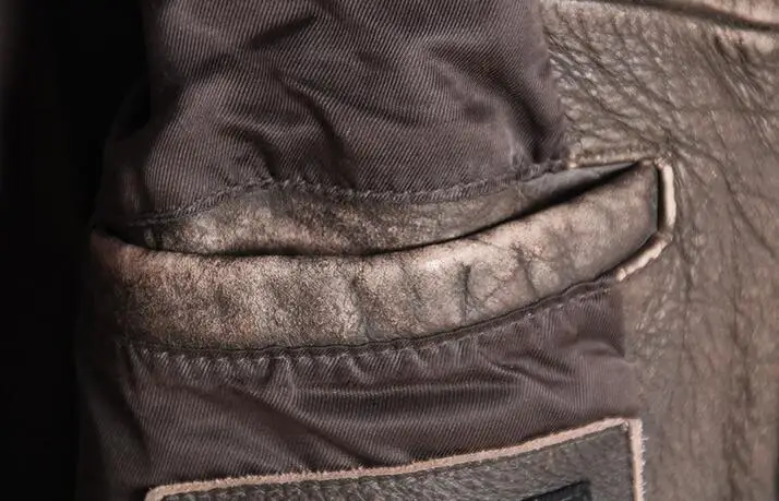 2018 Натуральная кожа куртки мужские винтажные деловые повседневные пальто коричневые из натуральной кожи куртка-бомбер campera de cuero hombre