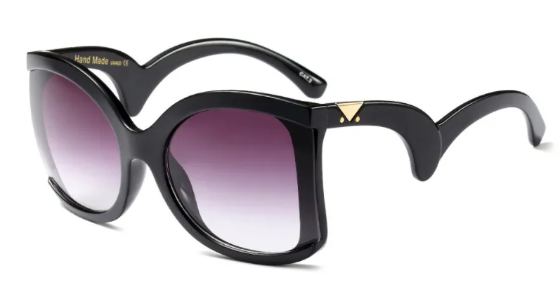 CCSPACE, 6 цветов, 42 г, кошачий глаз, солнцезащитные очки для женщин, гнущиеся очки, ноги, Брендовые очки, дизайнерские, модные, женские, градиентные оттенки, 45309 - Цвет линз: C4 black
