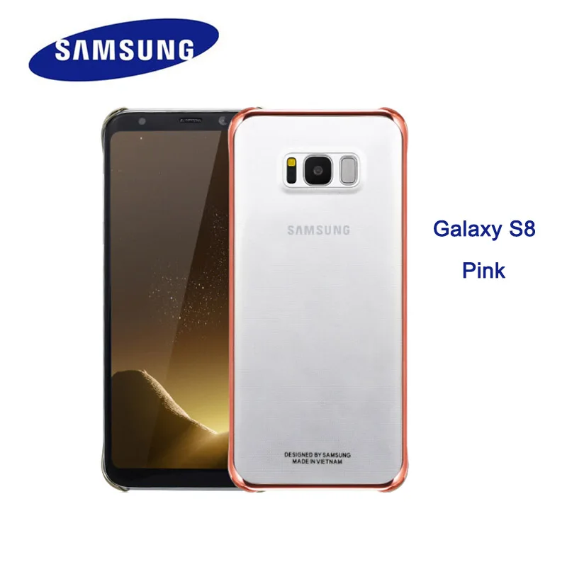 Бесплатно Gife samsung чехол для смартфона для Galaxy S8 анти-капля встроенная защита грязеотталкивающий прозрачный деловой чехол - Цвет: Pink