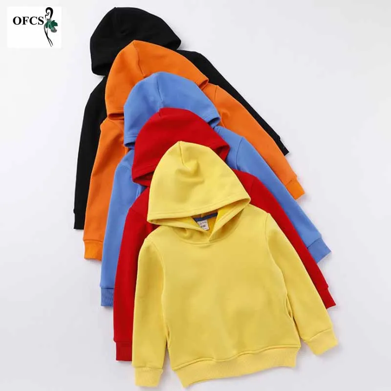 Зимние модные спортивные толстовки для мальчиков и девочек однотонная теплая флисовая толстовка детская одежда пальто для маленьких детей, куртка, одежда 90-150