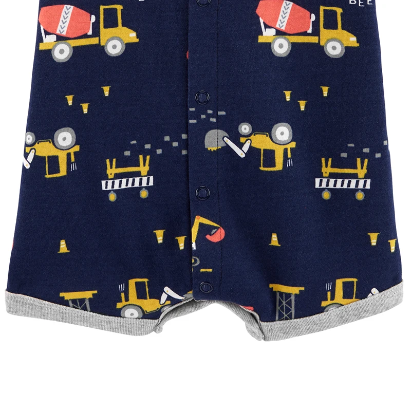 Carters Construction Snap Up Romper 2019 весенне летний комбинезон с короткими рукавами и
