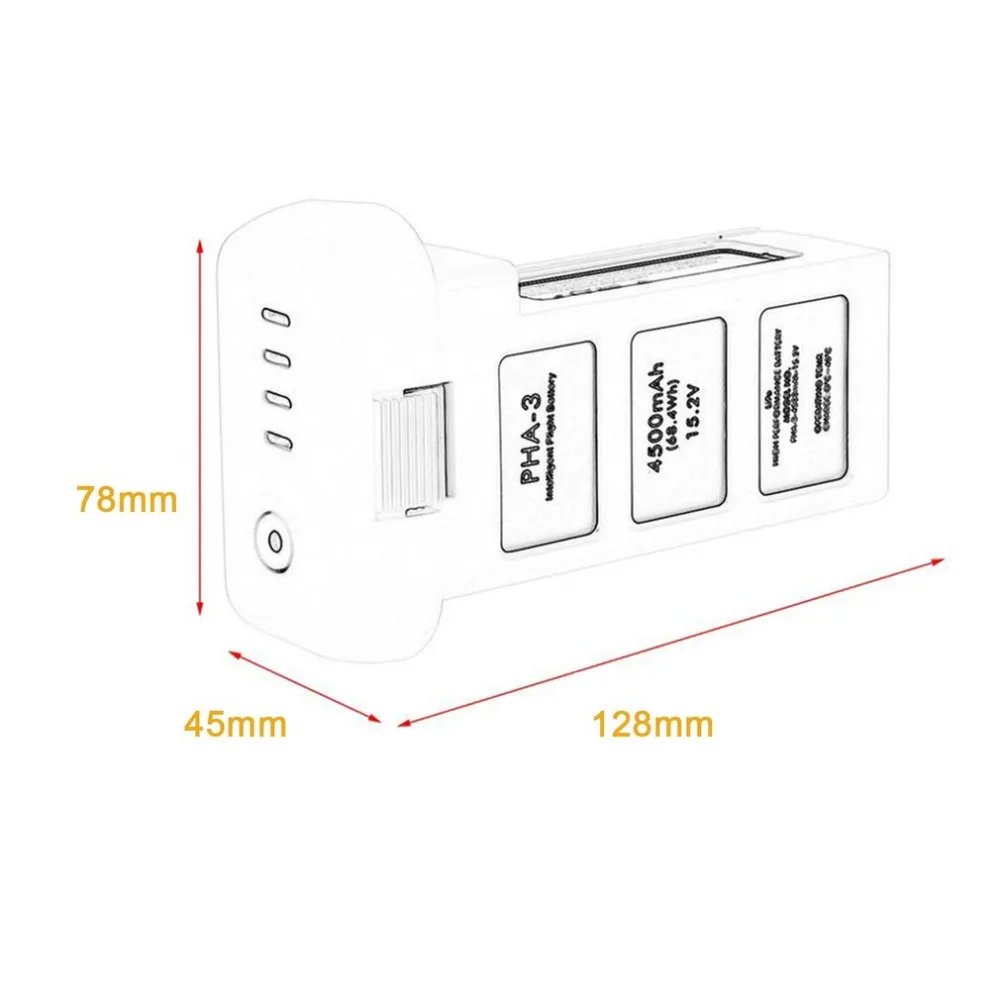 Drone de la batería de DJI phantom 3 profesional/3/estándar/avanzada de 15,2 V 4500 mAh LiPo 4S inteligente batería a 23 minutos - 6