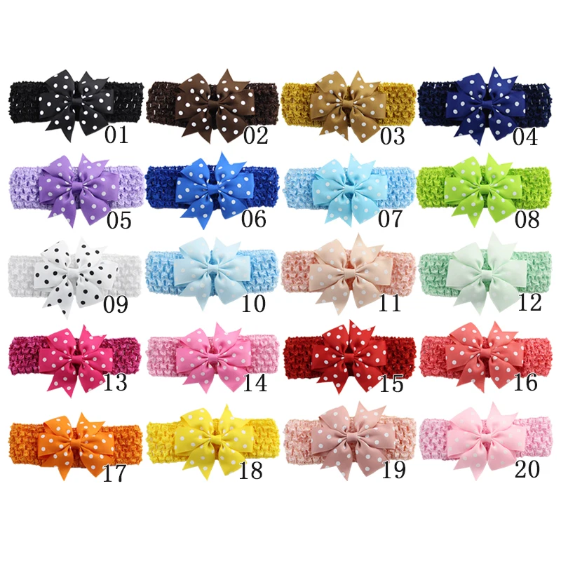 Baby Headbands Newly Design Little Girls Big Flower Elastic Lace Hair Accessories Handmade Flowers Headband (4)