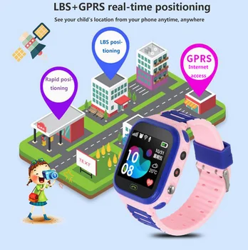 

Smart Electronics T18 Smart Watch with GPS GSM Locator Screen Tracker SOS For Children Smartwatch Kids