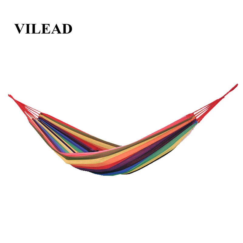 

VILEAD Stable 200*80 cm Camping Hammock Backpacking Hiking Travel Garden Swing Hanging Chair Ultralight Portable Rainbow color