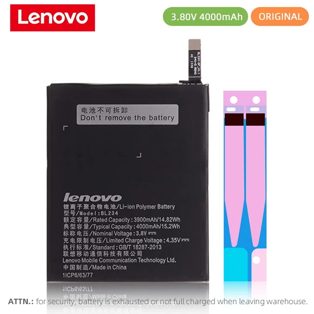 Оригинальный Батарея для lenovo A5000 Батарея P1MA40 P70 P70t p70-T P70A BL234 4000 мА/ч, полный Ёмкость для lenovo Vibe P1m Батарея