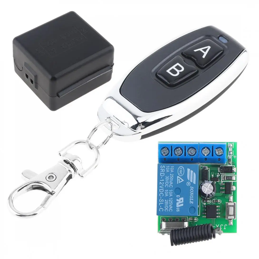 

433Mhz Universal Wireless Remote Control Switch DC 12V1CH with Transmitter for Lighting Switch and Electromechanical Equipment