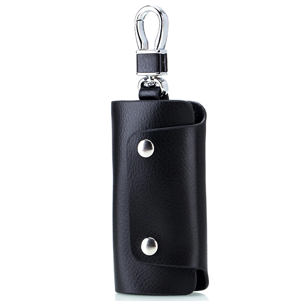 

Business Key Wallet Genuine Leather Keys Holders Edc Housekeeper Slim Bifold RFID Bloking Wallet For Men and Women