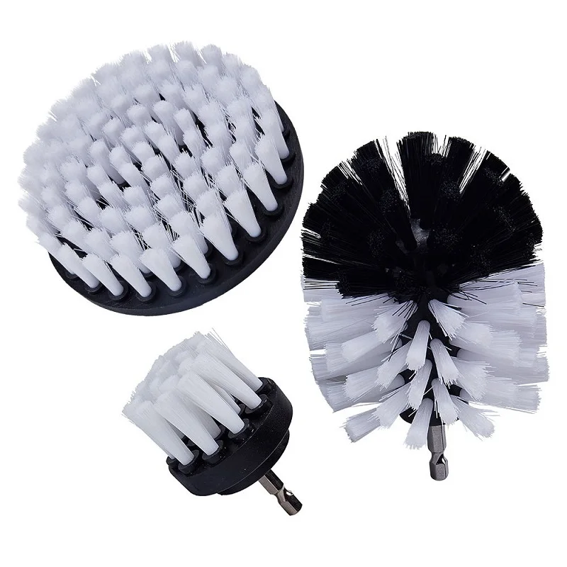 3 pcs/set Power Scrubber Brush Drill Brush Clean for Bathroom Surface Tub Shower Tile Grout Cordless Power Scrub Cleaning White 3 pcs/set Power Scrubber Brush Drill Brush Clean for Bathroom Surface Tub Shower Tile Grout Cordless Power Scrub Cleaning White