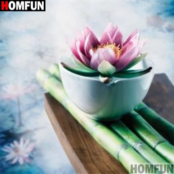 

HOMFUN Full Square/Round Drill 5D DIY Diamond Painting "Flower landscape" Embroidery Cross Stitch 5D Home Decor Gift A18168