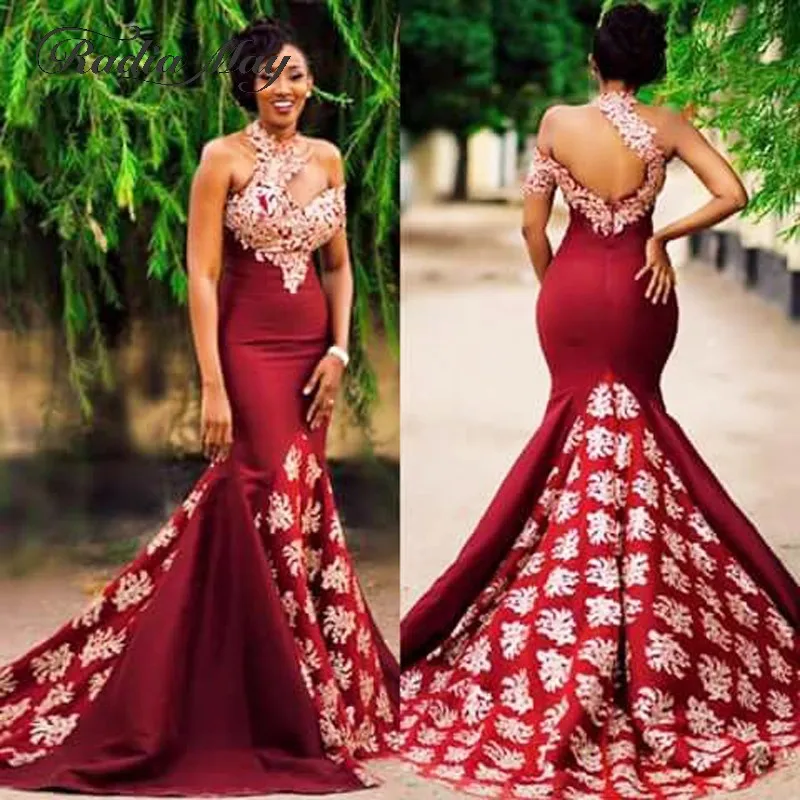 Elegant Burgundy Mermaid Plus Size 