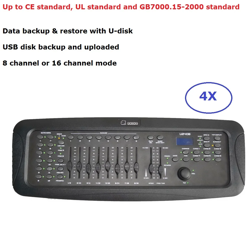 4Pcs/Lot RHINO U240B Console Stage Lighting Controller Dj Equipments