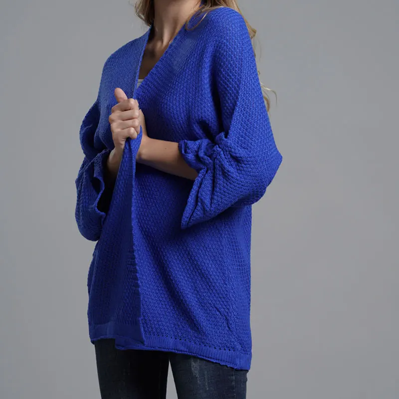 Winter Knitted Sweater Cardigan Female Flare Sleeve Loose Striped Jumper Casual Autumn Women Pure Color Cardigan Sweater Coat. Winter Knitted Sweater Cardigan Female Flare Sleeve Loose Striped Jumper Casual Autumn Women Pure Color Cardigan Sweater Coat.