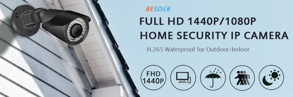 Besder 1440 p/1080 p 4X зум с автофокусом IP камера H.265 пуля наружная камера безопасности ONVIF XMEye IR ночное видение Обнаружение движения