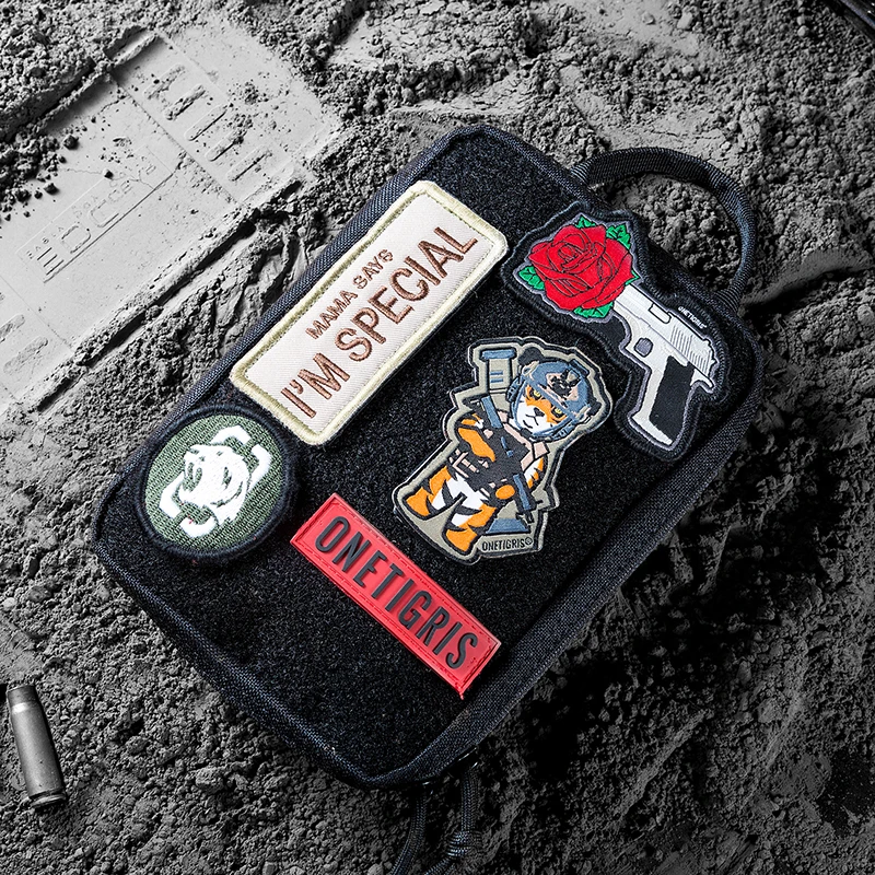 

OneTigris Hook-and-Loop EDC Pouch Tactical Compact Multiuse Loop-surfaced MOLLE Utility Organizer Pouches Bags