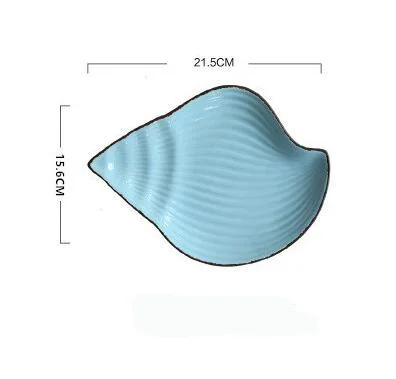 Креативная столовая посуда серии "Прекрасный океан", тарелка соусник для завтрака, Кит, раковина, морская звезда, гребешок, столовая посуда 0416 - Цвет: conch plate