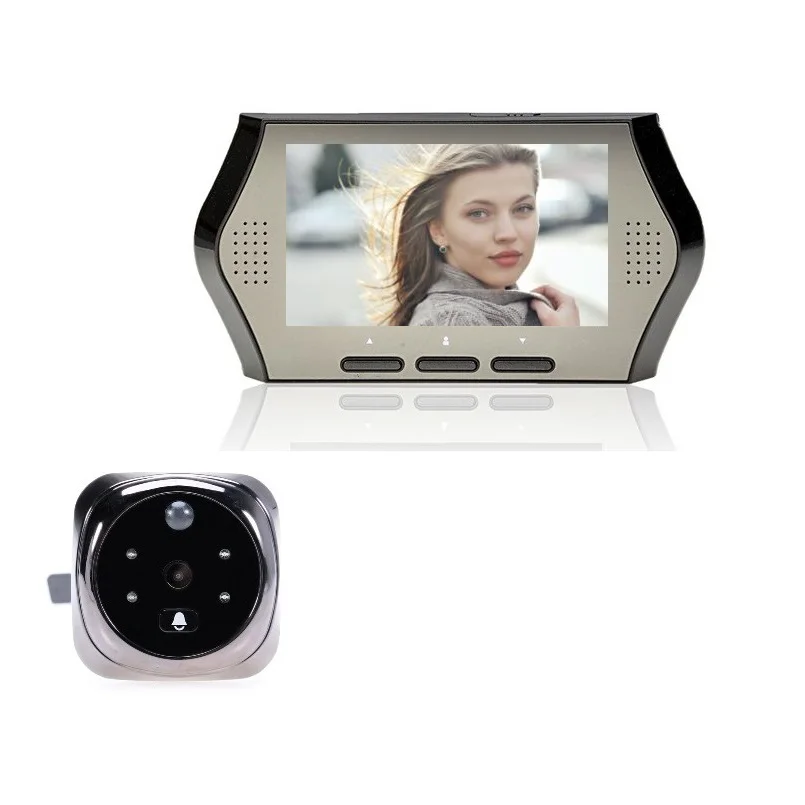 

4.3 inch mirillas puerta digital 3X Zoom Multi-language PIR Motion Sensor IR Night vision 32 Rings mirilla de la puerta digital