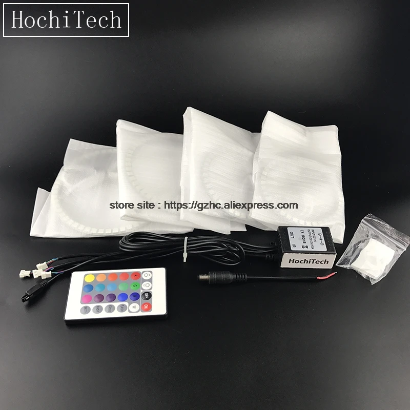 HochiTech для Chevrolet Lacetti Optra Nubira 2002-08 автомобильный Стайлинг RGB светодиодный комплект с ангельскими глазками, Halo Кольцо, Дневной светильник, пульт дистанционного управления