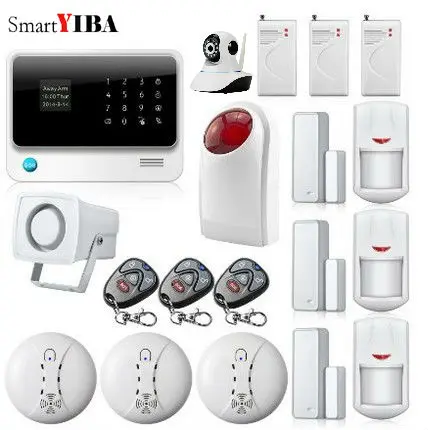 

SmartYIBA G90B Plus Wireless Security Intruder Alarm System WIFI GSM Alarm+IP Cameras+Smoke/Fire Detector+PIR Motion Alarmes Kit