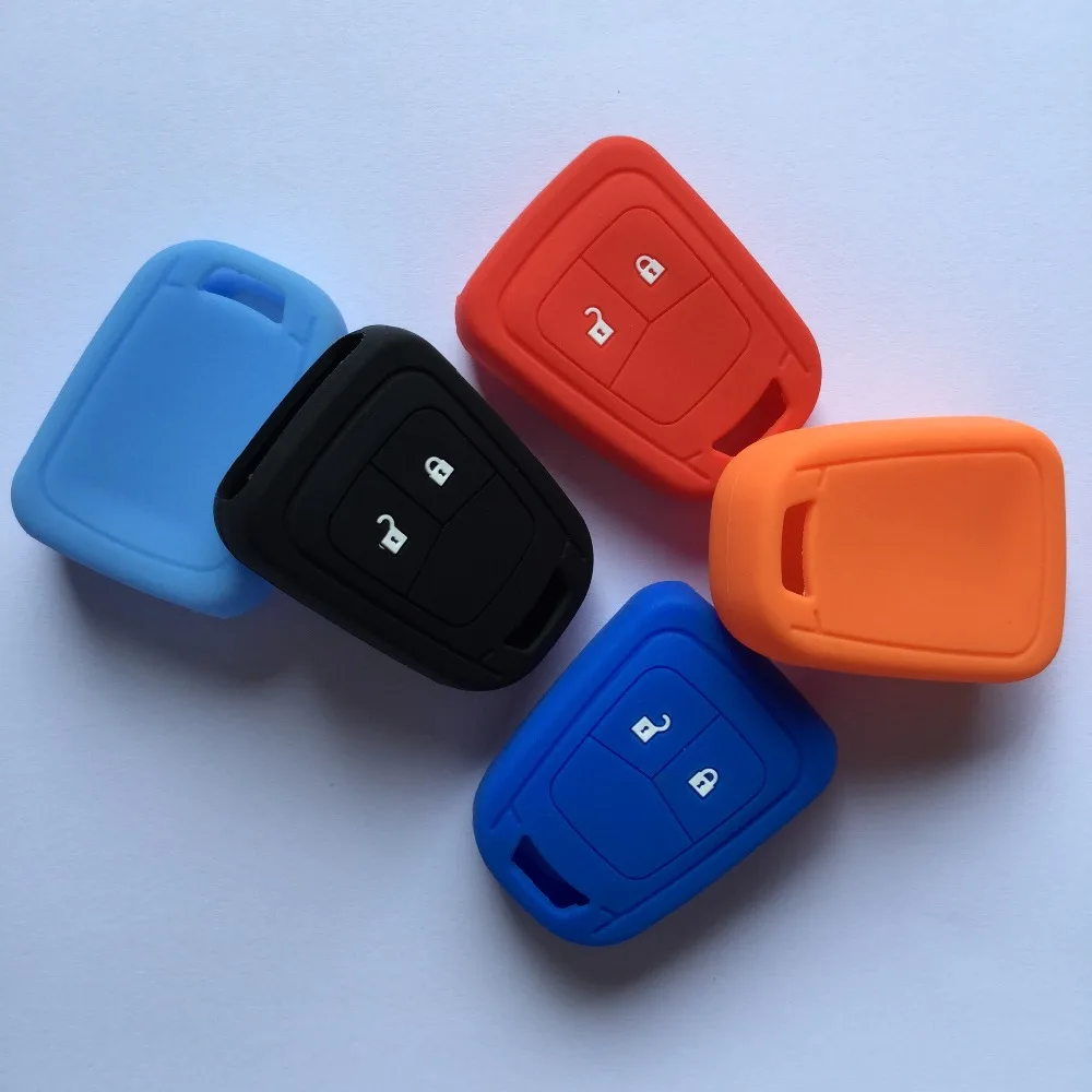 Skin Silicon Key Fob Case Holder For Opel Vauxhall Astra Mokka Zafira Vectra For Chevrolet 2 Button Remote FOB