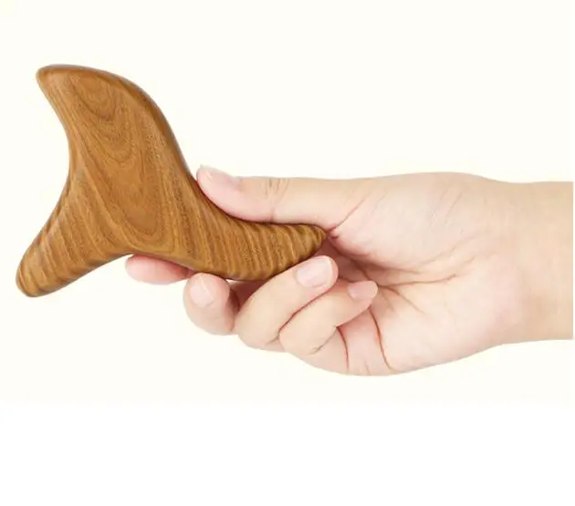 Камфорный деревянный треугольный массажер для ног, акупунктурная палочка, массажная палочка для ног, выскабливающая тяга