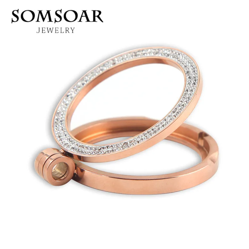 "presell Product" Double Crystal Bottom Open 35mm Stainless