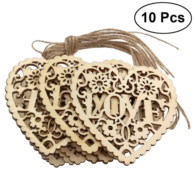 The Cutest (& Easiest) Valentine’s Day Crafts for Kids – SheKnows 10Pcs LOVE Heart Shape Wooden Embellishments Crafts Hanging Ornament for Wedding Valentines Day