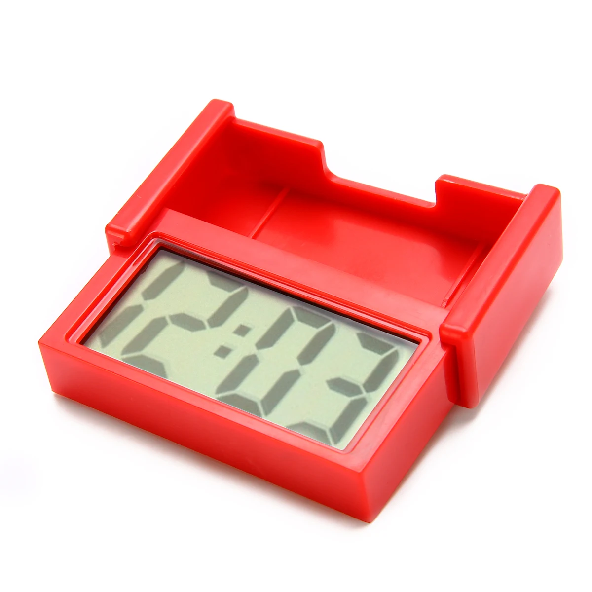 1pc Mini LCD Screen Digital Clock Car Dashboard Clocks Desk Time Clock Home Study Supplies Random Color