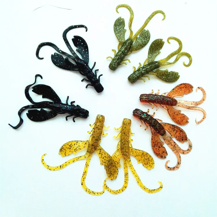 

16pcs/lot 5cm Gray White Shrimp Lifelike Carp Artificial Soft Bait Fishing Tackle Tools Fishing Lure Soft Baits